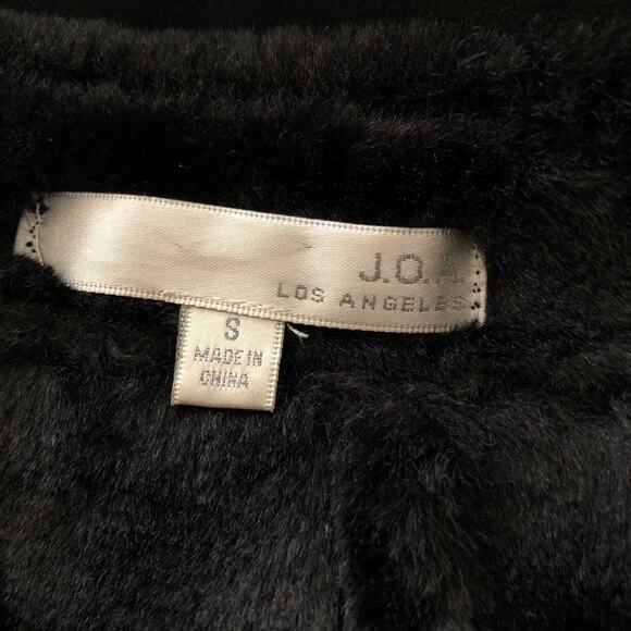 J.O.A. JOA London Faux suede fur black mini skirt - Picture 5 of 6